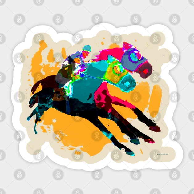 Horse Racing Sticker by Ginny Luttrell